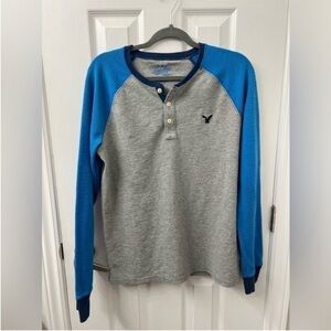 American Eagle Heritage thermal long sleeve Henley​​​​